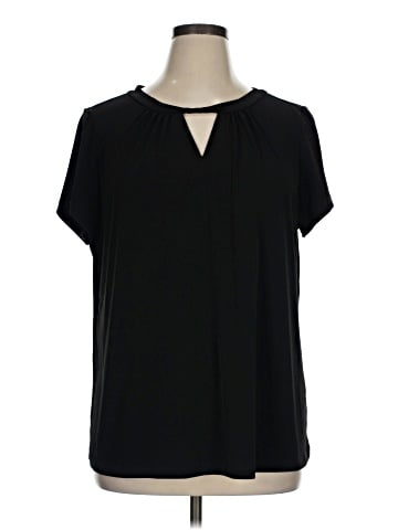 Susan Graver Short Sleeve Blouse (view 1)