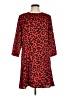 Ann Taylor 100% Polyester Animal Print Red Casual Dress Size 6 - photo 1