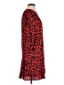 Ann Taylor 100% Polyester Animal Print Red Casual Dress Size 6 - photo 4