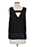 Banana Republic 100% Polyester Black Sleeveless Blouse Size M - photo 2
