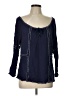 MONORENO 100% Rayon Blue Long Sleeve Blouse Size L - photo 1