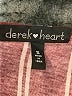 Derek Heart Stripes Burgundy Jumpsuit Size S - photo 4