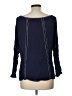 MONORENO 100% Rayon Blue Long Sleeve Blouse Size L - photo 2