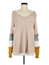 Bibi Color Block Tan Pullover Sweater Size M - photo 1