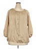 Chico's Tan 3/4 Sleeve Blouse Size XXL (4) - photo 1