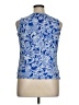 Rafaella 100% Cotton Blue Sleeveless Blouse Size XL - photo 2