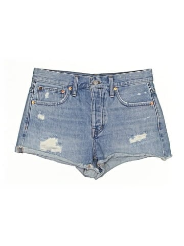 Madewell Relaxed Denim Shorts in Homecrest Wash: Ripped Edition (view 1)