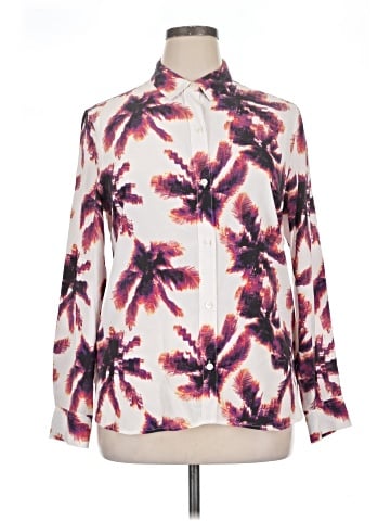 Equipment Long Sleeve Silk Top (view 1)