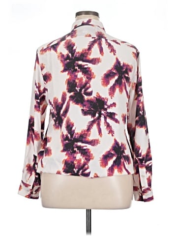 Equipment Long Sleeve Silk Top (view 2)