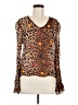 Unbranded Animal Print Brown Long Sleeve Blouse One size (estimated) - photo 1