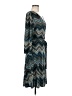 North Style Chevron-herringbone Multi Color Teal Casual Dress Size M - photo 4