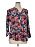 Assorted Brands Blue 3/4 Sleeve Blouse Size XL - photo 1