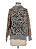 Easel Animal Print Gray Pullover Sweater Size S - photo 1
