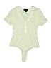 David Lerner Solid Ivory Green Bodysuit Size XS - photo 1