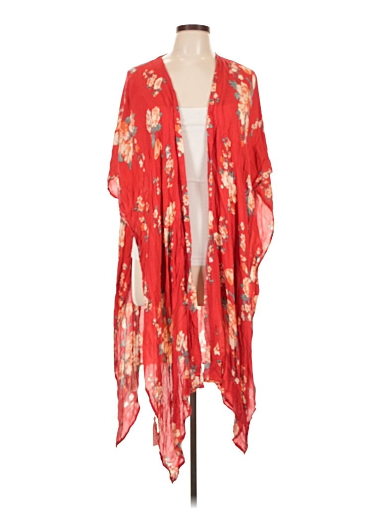 Pre-owned Xhilaration Poncho In Red