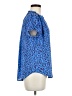 41Hawthorn 100% Polyester Animal Print Blue Short Sleeve Blouse Size M - photo 4