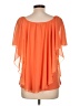 C established 1946 100% Polyester Orange Short Sleeve Blouse Size L - photo 2