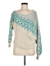 Free People Chevron-herringbone Teal Pullover Sweater Size M - photo 1