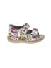 Unbranded 100% Leather Print White Sandals Size EU 21 (baby) - photo 1