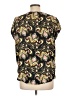 Liz Claiborne 100% Polyester Paisley Black Short Sleeve Blouse Size L - photo 2