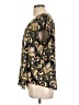 Liz Claiborne 100% Polyester Paisley Black Short Sleeve Blouse Size L - photo 5