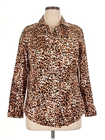 Jessica London Long Sleeve Button-Down Shirt (view 1)