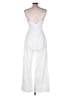 Blue Blush Solid White Jumpsuit Size L - photo 2
