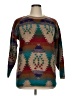 Assorted Brands Print Brown Pullover Sweater Size XL (estimated) - photo 1