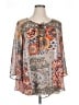 Unity 100% Polyester Gray 3/4 Sleeve Blouse Size 1X - photo 1