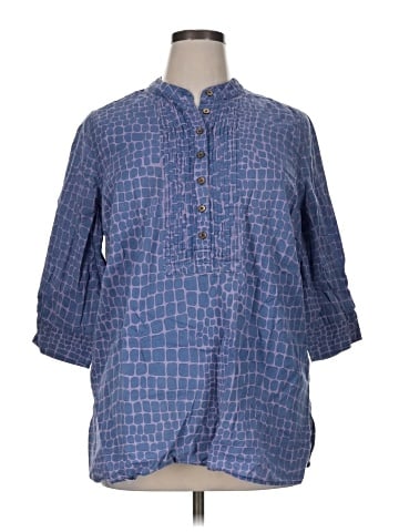 Isaac Mizrahi LIVE! 3/4 Sleeve Button-Down Shirt (view 1)