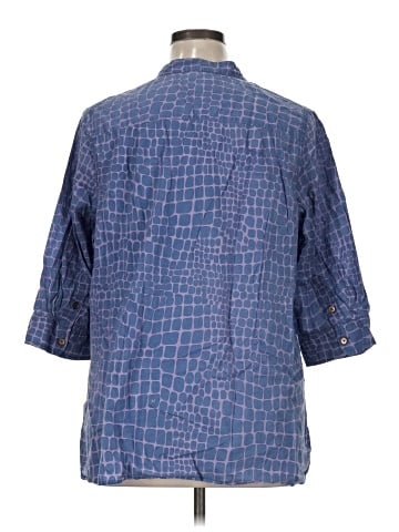 Isaac Mizrahi LIVE! 3/4 Sleeve Button-Down Shirt (view 2)