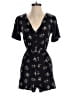 Madewell 100% Viscose Floral Black Button-Front Day Romper in Daisies Size XXS - photo 1