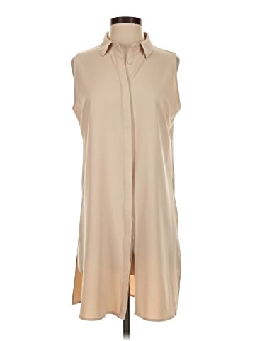 Joan Vass Sleeveless Button-Down Shirt (view 1)