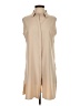 Joan Vass Tan Sleeveless Button-Down Shirt Size S - photo 1