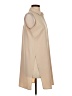 Joan Vass Tan Sleeveless Button-Down Shirt Size S - photo 4