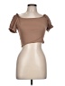 Shein Brown Short Sleeve Top Size L - photo 1