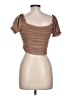Shein Brown Short Sleeve Top Size L - photo 2