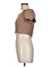 Shein Brown Short Sleeve Top Size L - photo 5