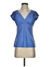 Banana Republic 100% Silk Blue Short Sleeve Top Size S - photo 1