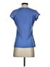 Banana Republic 100% Silk Blue Short Sleeve Top Size S - photo 2
