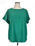 Zenana 100% Polyester Green Short Sleeve Blouse Size 1X (estimated) - photo 1