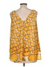 Lane Bryant 100% Polyester Yellow Sleeveless Top Size 14 - 16 Plus - photo 2