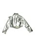 Ooh La La Couture 100% Leather Metallic Silver Jacket Size 4 - photo 2