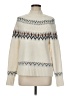 Nicole Miller Artelier Chevron-herringbone Ivory Pullover Sweater Size M - photo 1