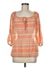 Maurices 100% Polyester Orange 3/4 Sleeve Blouse Size M - photo 1
