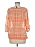 Maurices 100% Polyester Orange 3/4 Sleeve Blouse Size M - photo 2