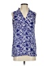 Willi Smith 100% Polyester Blue Sleeveless Blouse Size S - photo 1