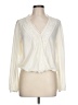 Mi ami 100% Polyester Ivory Long Sleeve Blouse Size L - photo 1