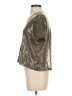 Millau 100% Polyester Metallic Silver Short Sleeve Top Size S - photo 5