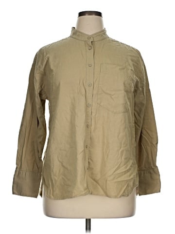 Banana Republic Factory Store 3/4 Sleeve Button-Down Shirt (view 1)